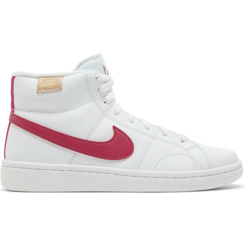 Nike Court Royale 2 Mid White Rush Pink Womens Sneakers High Top Size 7.5